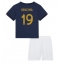 Frankrike Karim Benzema #19 Replika Hjemmedrakt Barn VM 2022 Kortermet (+ bukser)