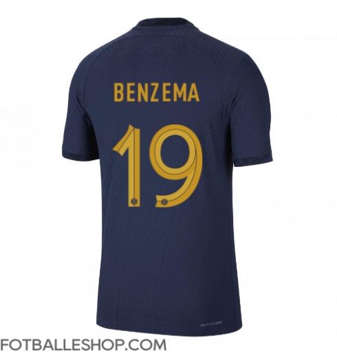 Frankrike Karim Benzema #19 Replika Hjemmedrakt VM 2022 Kortermet