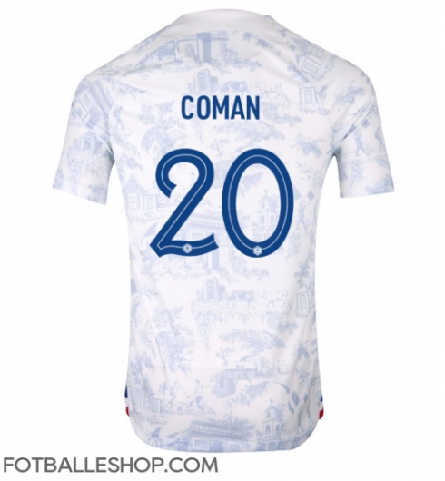 Frankrike Kingsley Coman #20 Replika Bortedrakt VM 2022 Kortermet