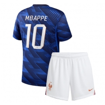 Frankrike Kylian Mbappe #10 Replika Hjemmedrakt Barn VM 2026 Kortermet (+ bukser)