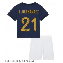 Frankrike Lucas Hernandez #21 Replika Hjemmedrakt Barn VM 2022 Kortermet (+ bukser)