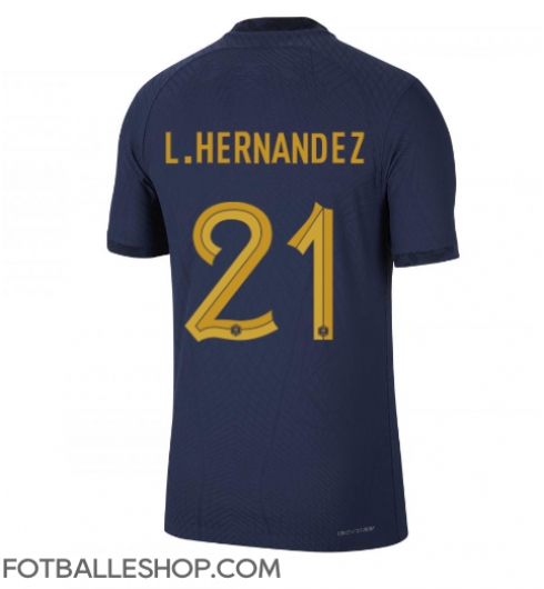 Frankrike Lucas Hernandez #21 Replika Hjemmedrakt VM 2022 Kortermet