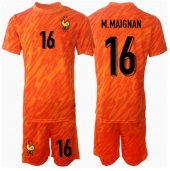 Frankrike Mike Maignan #16 Keeper Replika Bortedrakt Barn EM 2024 Kortermet (+ bukser)