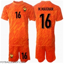 Frankrike Mike Maignan #16 Keeper Replika Bortedrakt Barn EM 2024 Kortermet (+ bukser)
