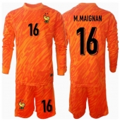 Frankrike Mike Maignan #16 Keeper Replika Bortedrakt Barn EM 2024 Langermet (+ bukser)