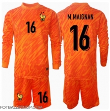 Frankrike Mike Maignan #16 Keeper Replika Bortedrakt Barn EM 2024 Langermet (+ bukser)