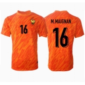 Frankrike Mike Maignan #16 Keeper Replika Bortedrakt EM 2024 Kortermet