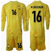Frankrike Mike Maignan #16 Keeper Replika Hjemmedrakt Barn EM 2024 Langermet (+ bukser)