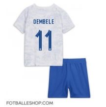 Frankrike Ousmane Dembele #11 Replika Bortedrakt Barn VM 2022 Kortermet (+ bukser)