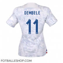 Frankrike Ousmane Dembele #11 Replika Bortedrakt Dame VM 2022 Kortermet