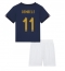 Frankrike Ousmane Dembele #11 Replika Hjemmedrakt Barn VM 2022 Kortermet (+ bukser)