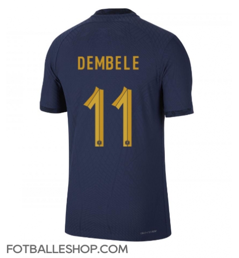 Frankrike Ousmane Dembele #11 Replika Hjemmedrakt VM 2022 Kortermet