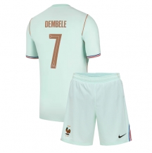 Frankrike Ousmane Dembele #7 Replika Bortedrakt Barn VM 2026 Kortermet (+ bukser)
