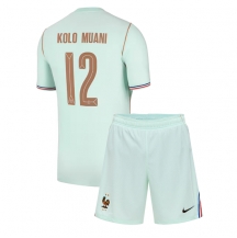 Frankrike Randal Kolo Muani #12 Replika Bortedrakt Barn VM 2026 Kortermet (+ bukser)