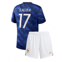 Frankrike William Saliba #17 Replika Hjemmedrakt Barn VM 2026 Kortermet (+ bukser)