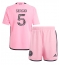 Inter Miami Sergio Busquets #5 Replika Hjemmedrakt Barn 2024-25 Kortermet (+ bukser)