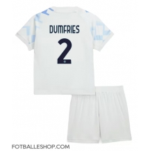 Inter Milan Denzel Dumfries #2 Replika Bortedrakt Barn 2025-26 Kortermet (+ bukser)