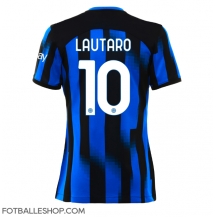 Inter Milan Lautaro Martinez #10 Replika Hjemmedrakt Dame 2023-24 Kortermet