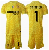 Inter Milan Yann Sommer #1 Keeper Replika Bortedrakt Barn 2024-25 Kortermet (+ bukser)