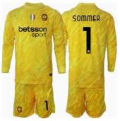 Inter Milan Yann Sommer #1 Keeper Replika Bortedrakt Barn 2024-25 Langermet (+ bukser)