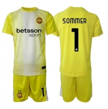 Inter Milan Yann Sommer #1 Keeper Replika Bortedrakt Barn 2025-26 Kortermet (+ bukser)