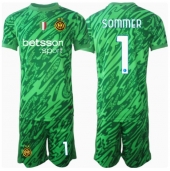 Inter Milan Yann Sommer #1 Keeper Replika Hjemmedrakt Barn 2024-25 Kortermet (+ bukser)