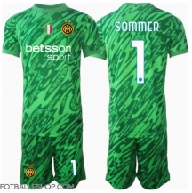 Inter Milan Yann Sommer #1 Keeper Replika Hjemmedrakt Barn 2024-25 Kortermet (+ bukser)