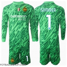 Inter Milan Yann Sommer #1 Keeper Replika Hjemmedrakt Barn 2024-25 Langermet (+ bukser)
