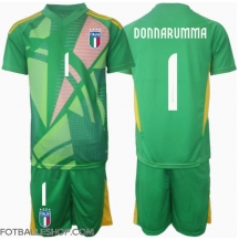 Italia Gianluigi Donnarumma #1 Keeper Replika Bortedrakt Barn EM 2024 Kortermet (+ bukser)