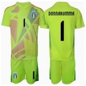 Italia Gianluigi Donnarumma #1 Keeper Replika Hjemmedrakt Barn EM 2024 Kortermet (+ bukser)