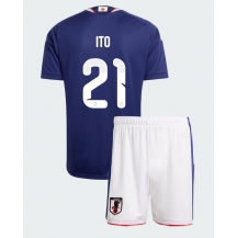 Japan Hiroki Ito #21 Replika Hjemmedrakt Barn VM 2026 Kortermet (+ bukser)