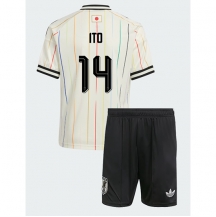 Japan Junya Ito #14 Replika Bortedrakt Barn VM 2026 Kortermet (+ bukser)