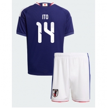 Japan Junya Ito #14 Replika Hjemmedrakt Barn VM 2026 Kortermet (+ bukser)