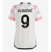 Juventus Dusan Vlahovic #9 Replika Bortedrakt Dame 2023-24 Kortermet