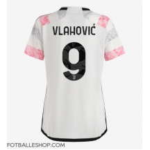 Juventus Dusan Vlahovic #9 Replika Bortedrakt Dame 2023-24 Kortermet