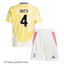 Juventus Federico Gatti #4 Replika Bortedrakt Barn 2024-25 Kortermet (+ bukser)