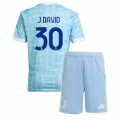 Juventus Jonathan David #30 Replika Bortedrakt Barn 2025-26 Kortermet (+ bukser)
