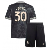 Juventus Jonathan David #30 Replika Tredjedrakt Barn 2025-26 Kortermet (+ bukser)