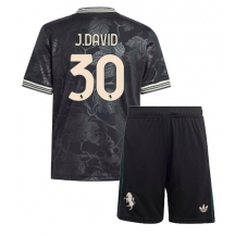 Juventus Jonathan David #30 Replika Tredjedrakt Barn 2025-26 Kortermet (+ bukser)