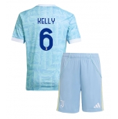 Juventus Lloyd Kelly #6 Replika Bortedrakt Barn 2025-26 Kortermet (+ bukser)