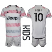 Juventus Paul Pogba #10 Replika Bortedrakt Barn 2023-24 Kortermet (+ bukser)