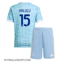 Juventus Pierre Kalulu #15 Replika Bortedrakt Barn 2025-26 Kortermet (+ bukser)