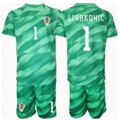 Kroatia Dominik Livakovic #1 Keeper Replika Bortedrakt Barn EM 2024 Kortermet (+ bukser)