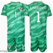 Kroatia Dominik Livakovic #1 Keeper Replika Bortedrakt Barn EM 2024 Kortermet (+ bukser)