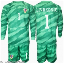 Kroatia Dominik Livakovic #1 Keeper Replika Bortedrakt Barn EM 2024 Langermet (+ bukser)