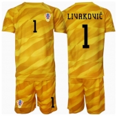 Kroatia Dominik Livakovic #1 Keeper Replika Hjemmedrakt Barn EM 2024 Kortermet (+ bukser)
