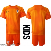 Kroatia Keeper Replika Bortedrakt Barn VM 2022 Kortermet (+ bukser)