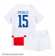Kroatia Mario Pasalic #15 Replika Hjemmedrakt Barn EM 2024 Kortermet (+ bukser)