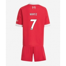 Liverpool Florian Wirtz #7 Replika Hjemmedrakt Barn 2025-26 Kortermet (+ bukser)
