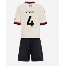 Liverpool Virgil van Dijk #4 Replika Bortedrakt Barn 2025-26 Kortermet (+ bukser)